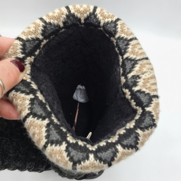 Muk Luks Womens Cheryl Boots Size 10 Sweater Knit Fold Over - Picture 10 of 15